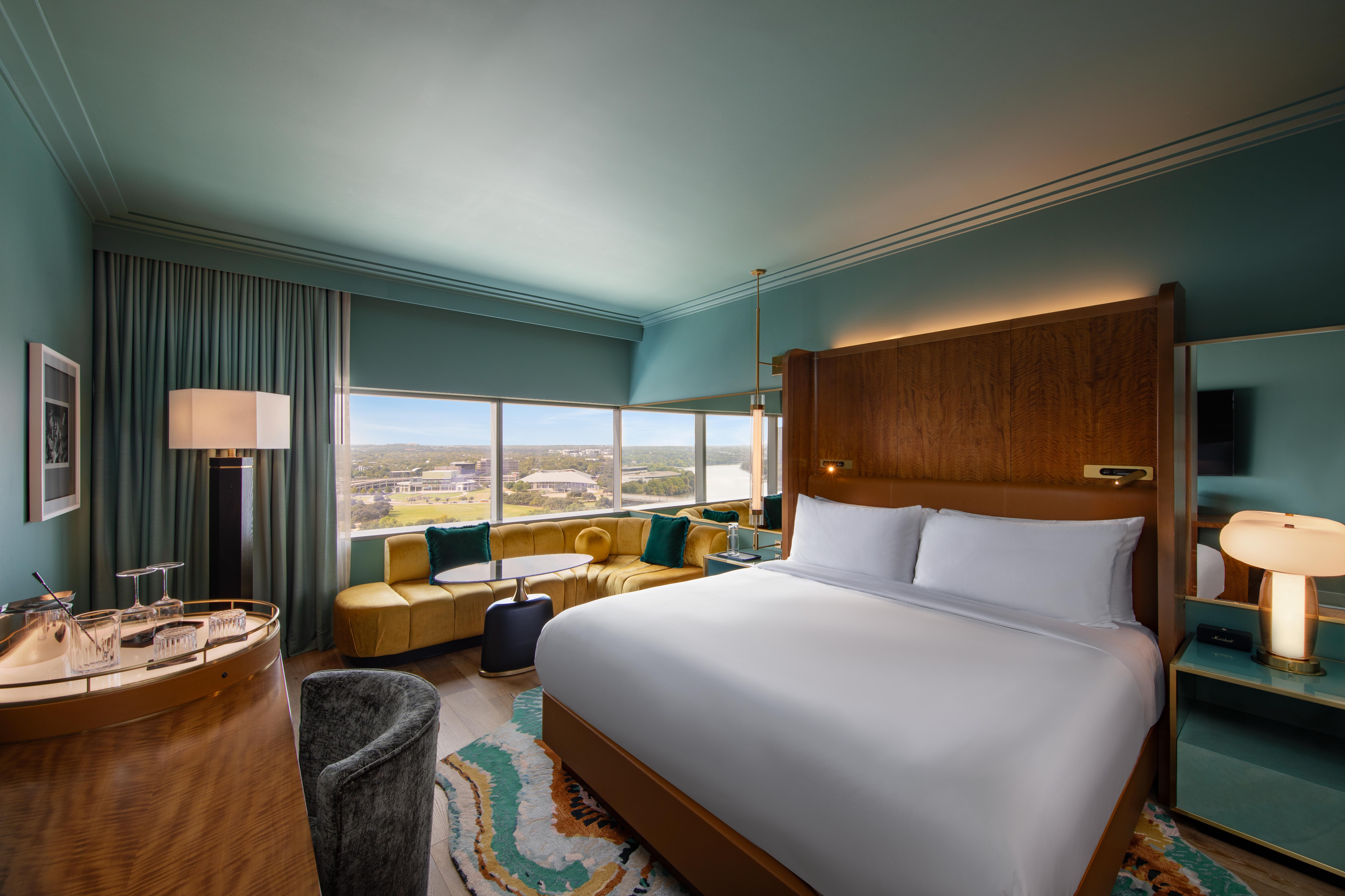 The 251 guestrooms including 32 suites have been redesigned with textures and colors that celebrate Austins live music s