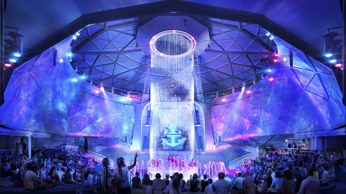 A rendering of the Aquadome on Star of the Seas