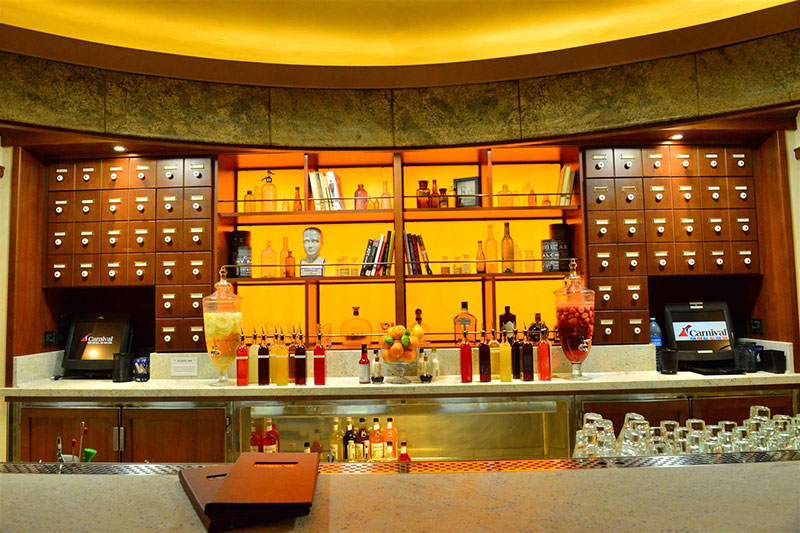 The Alchemy Bar onboard the Carnival Sensation