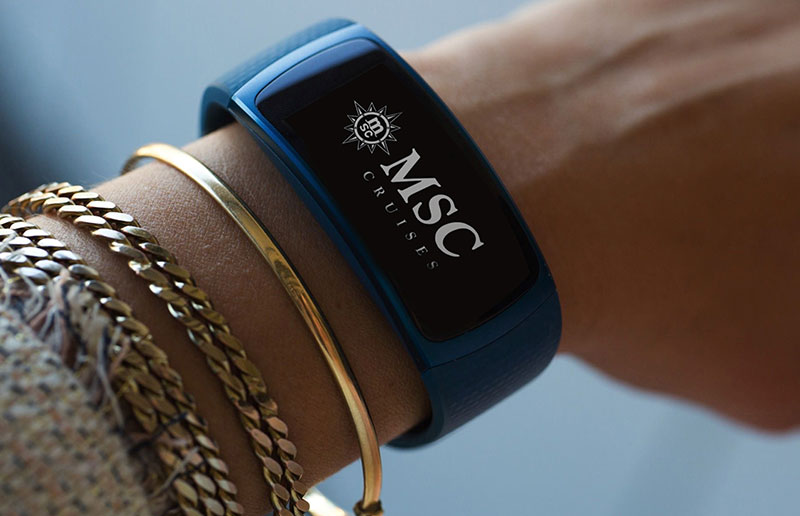 A wearable bracelet that is part of MSC Cruises new MSC for Me program