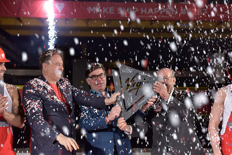Virgin Voyages Steel Cutting Ceremony