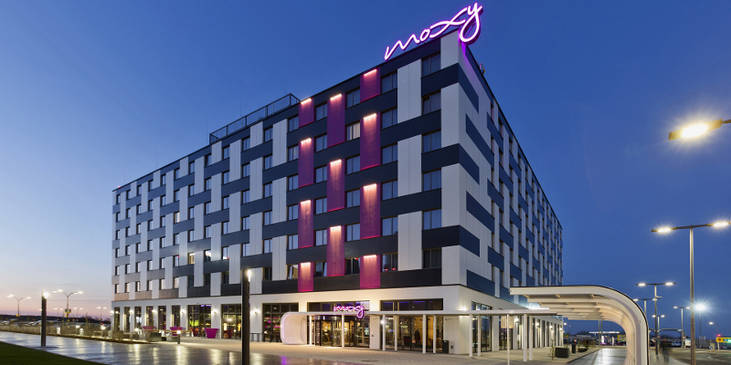 Moxy Vienna Airport Exterior in Vienna Austria Editorial
