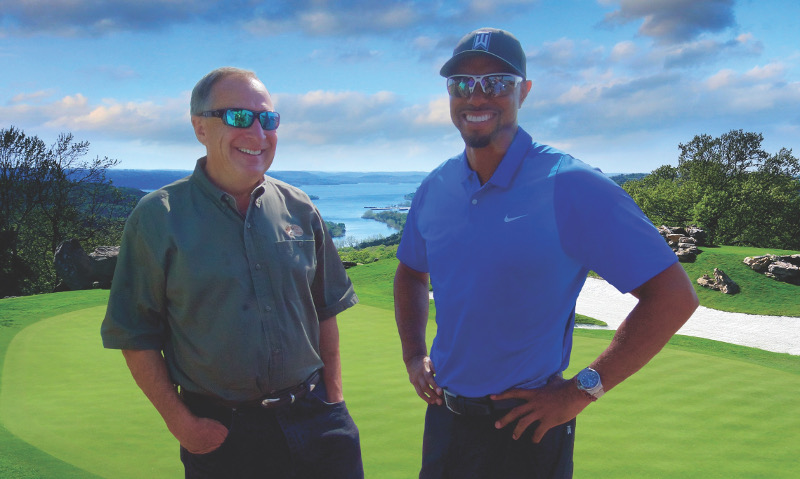 Tiger Woods and Johnny Morris 