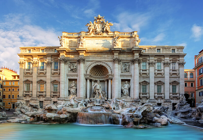 Trevi Fountain in Rome Italy