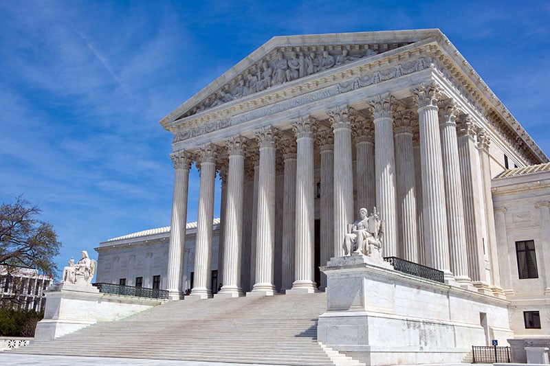 View of the Supreme Court building