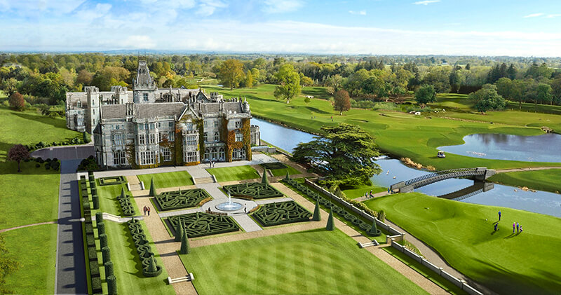 Adare Manor Garden Aerial