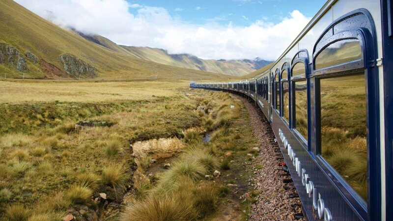 Belmond Andean Explorer looking back at LA Raya Pass in Peru