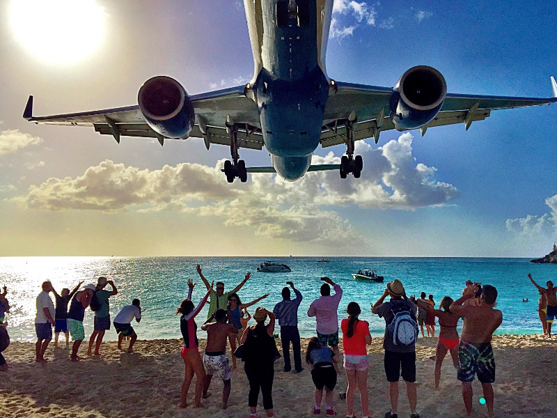 Maho Beach Plane Watching