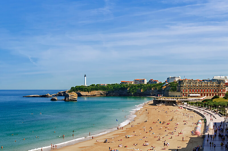 Hotel du Palais on the beach in Biarritz France