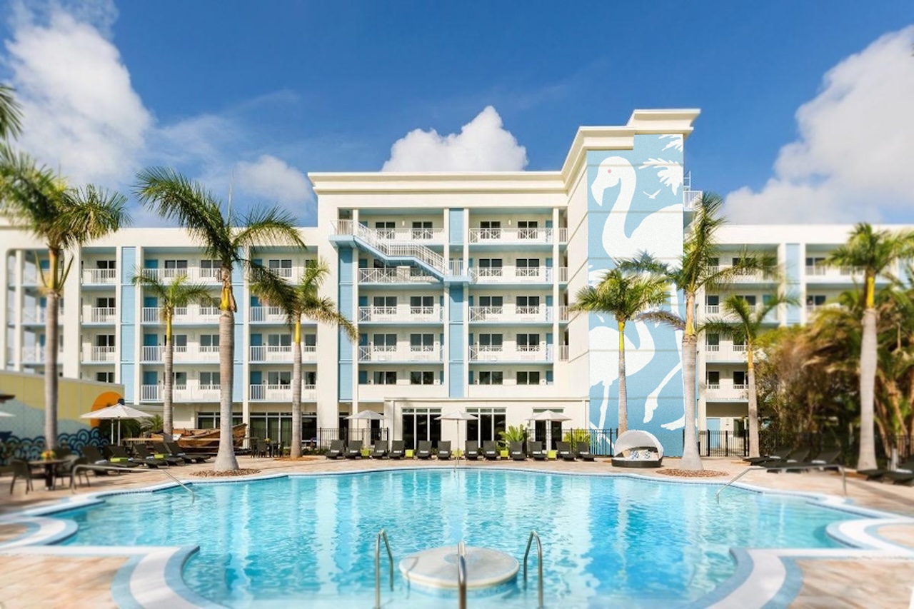 exterior of Blue Flamingo Resort