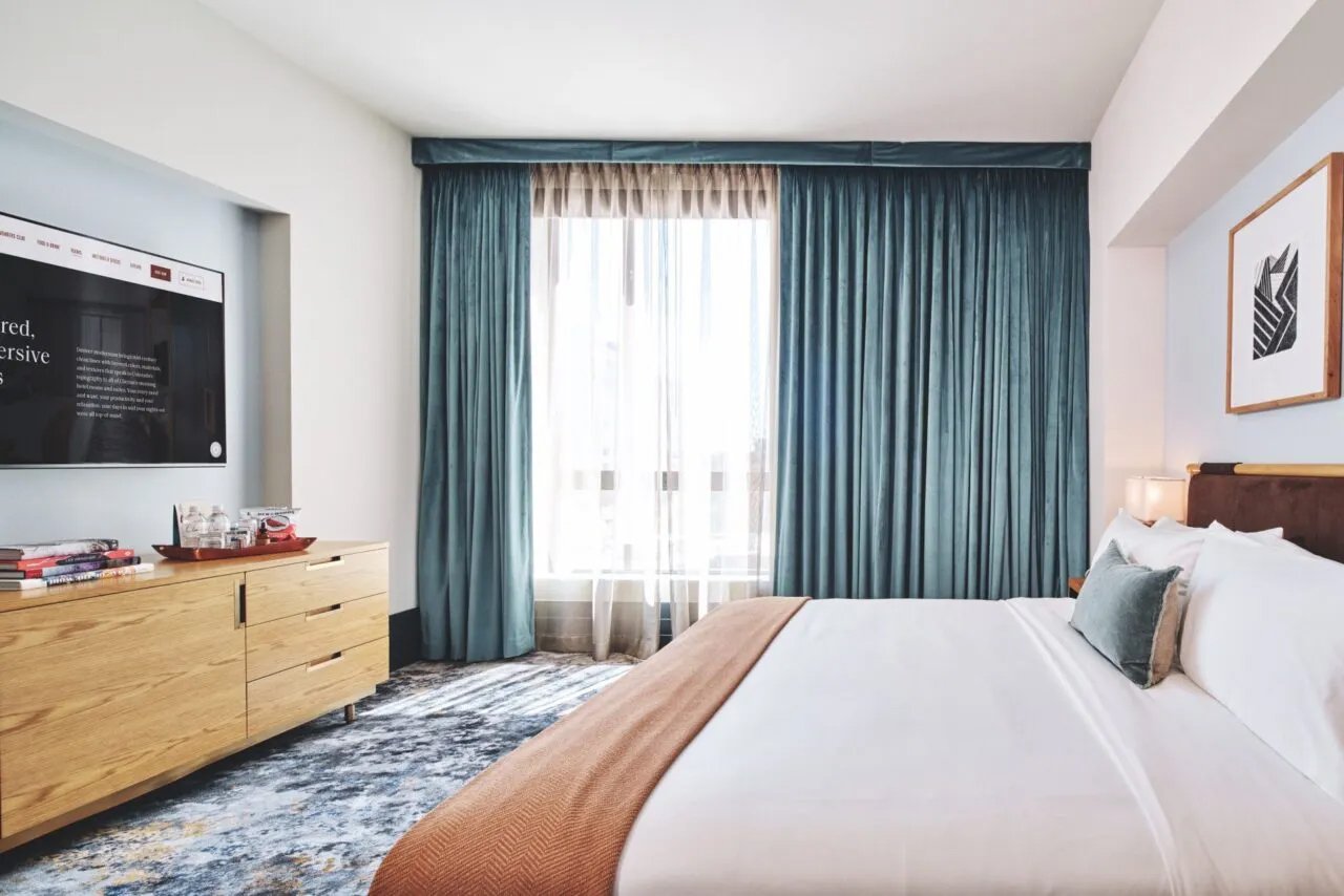 Clayton Hotel and Members Club king guestroom