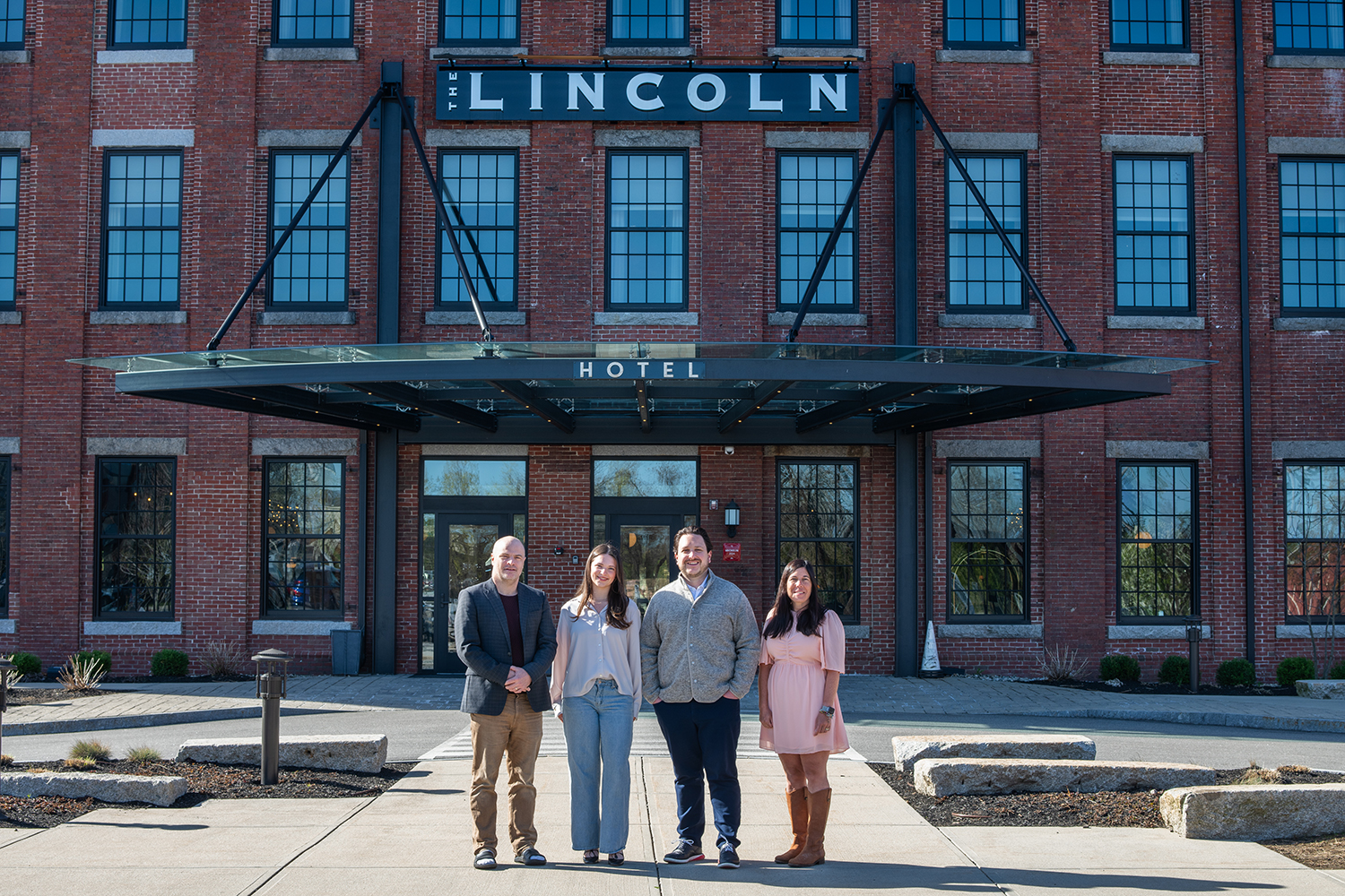 College of Business Dean Norm OReilly business student Lily Hagen 26 Atlantic Hospitality Managing Partner Justin Gri