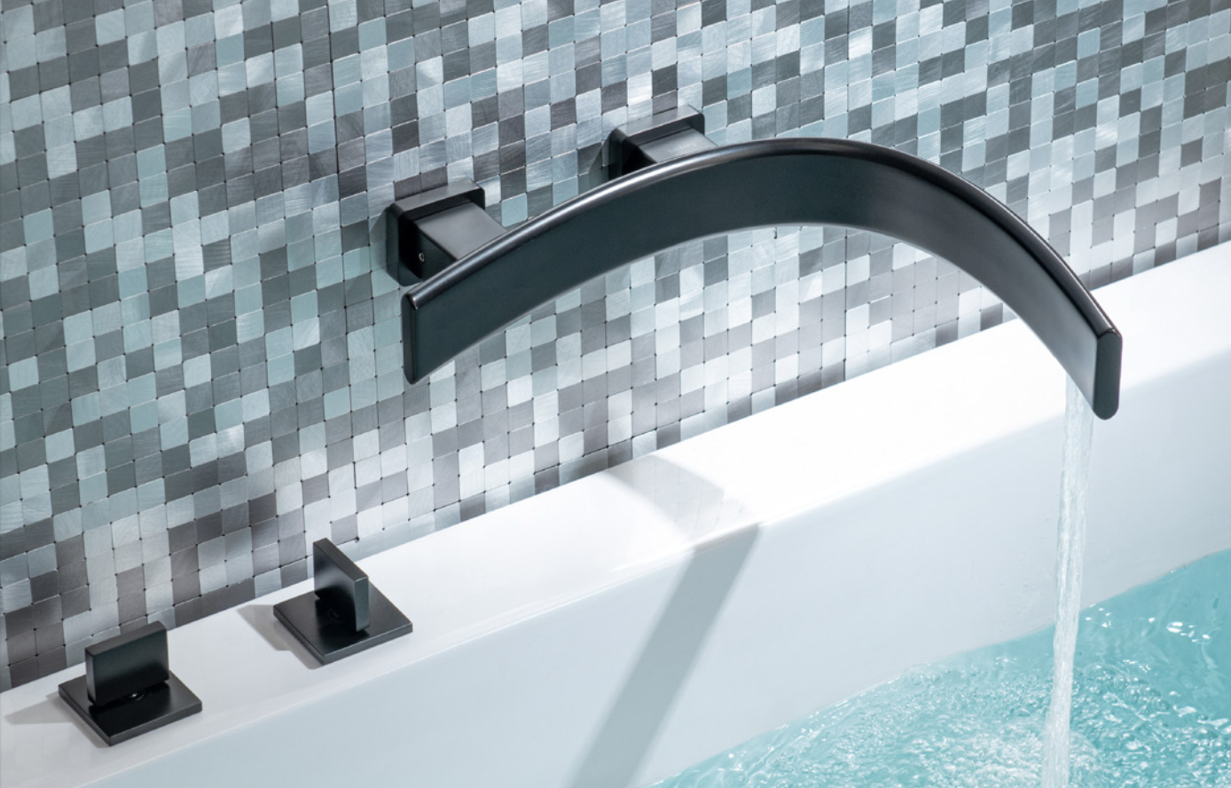 Flusso Kitchen  Bath Co Curve Tub Filler Faucet