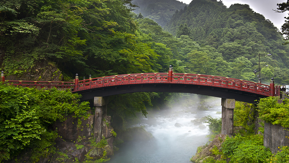 Sacred bridge Shinkyo in Nikko Japan