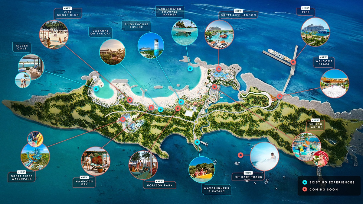 Great Stirrup Cay MapNorwegian Cruise Line