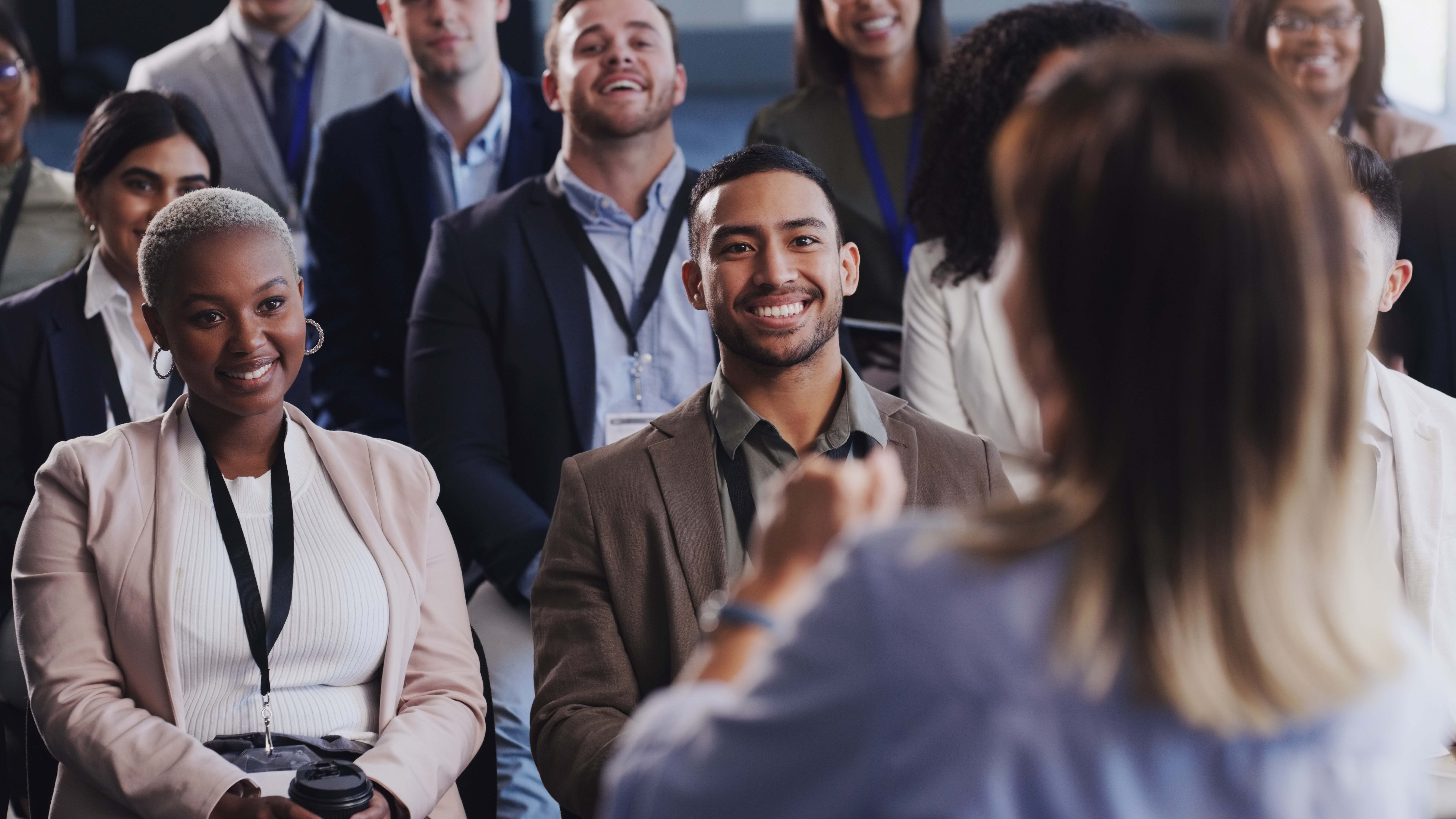 Group of business conference attendees
