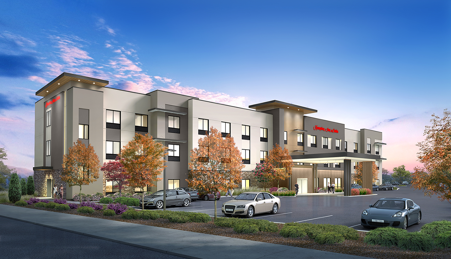 Hampton Inn  Suites Cottonwood exterior and parking lot