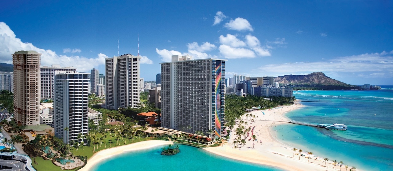 exterior of Hilton Hawaiin Village 