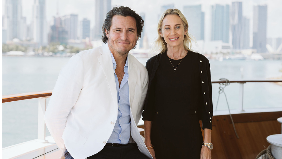 Mirell Reyes right is CEO of North America and Kevin Smith is chief sales officer CSO of Sea Cloud Cruises 