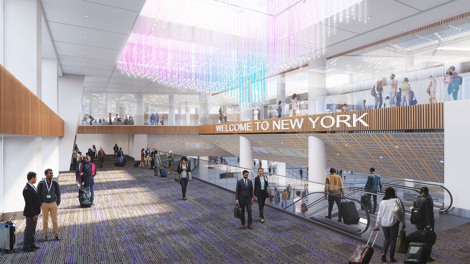 Rendering of the JFK Terminal 6 Arrivals Corridor