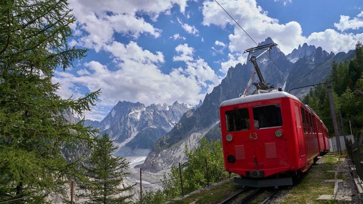 Montenvers cog railway to Mer de Glace Chamonix France