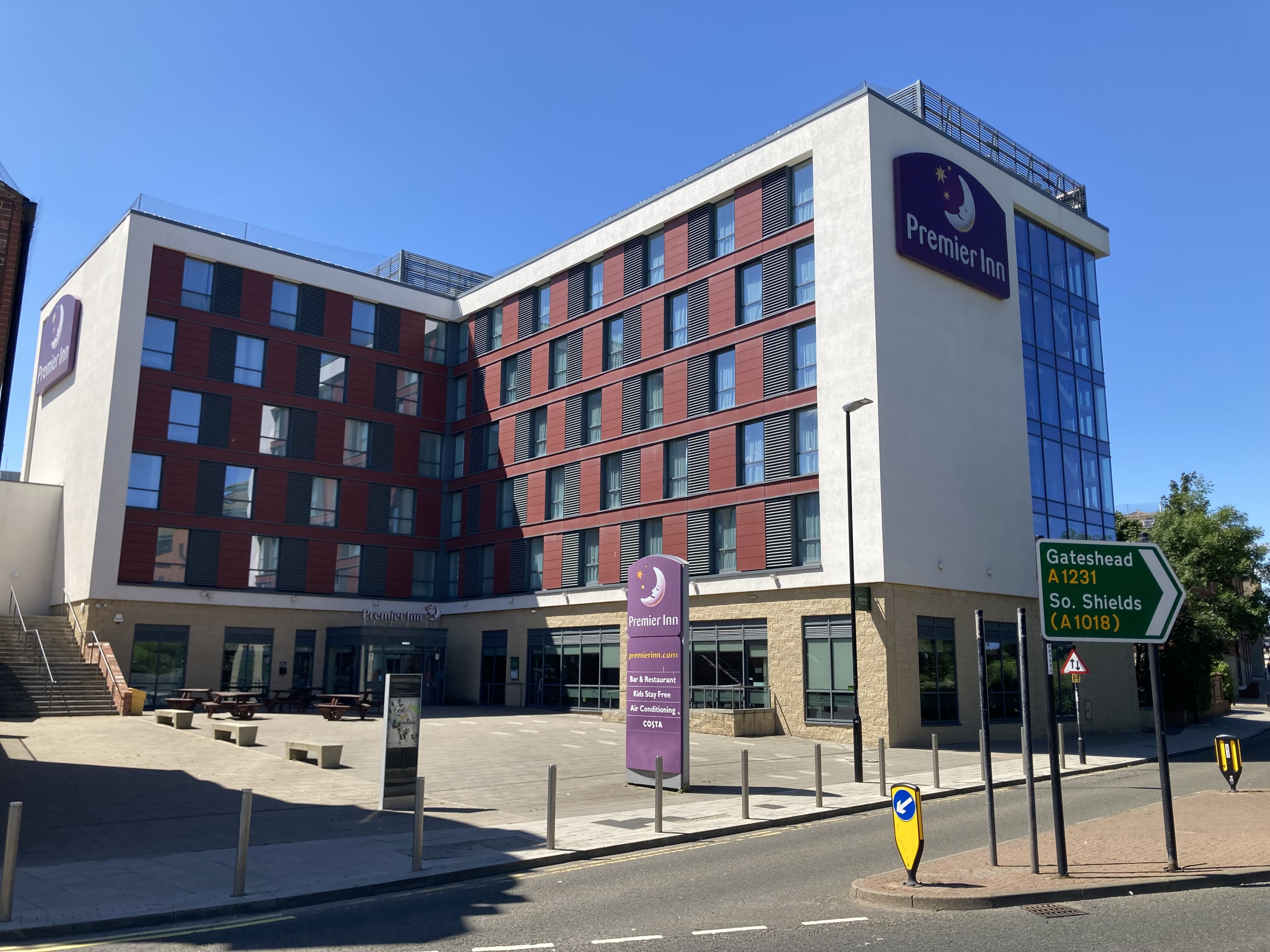 Exterior of the Premier Inn Hind Street Sunderland
