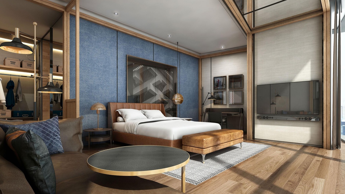 Rendering of Thompson Shanghai ExpoSuiteBedroom