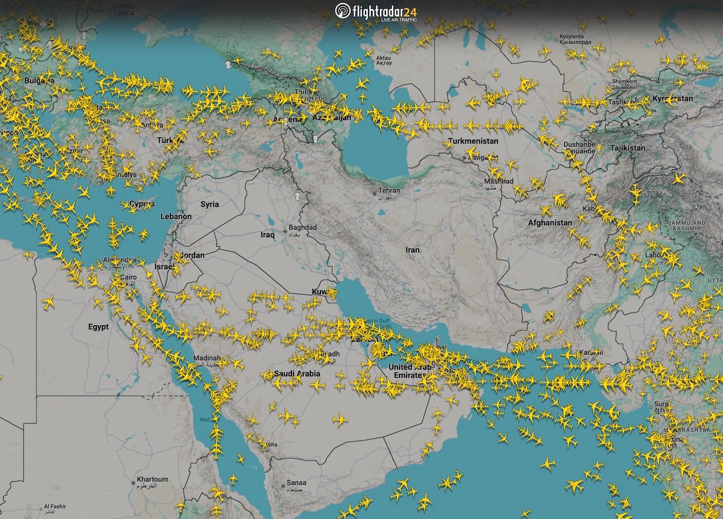 Saudi overflights double with Iran-Iraq airspace closure