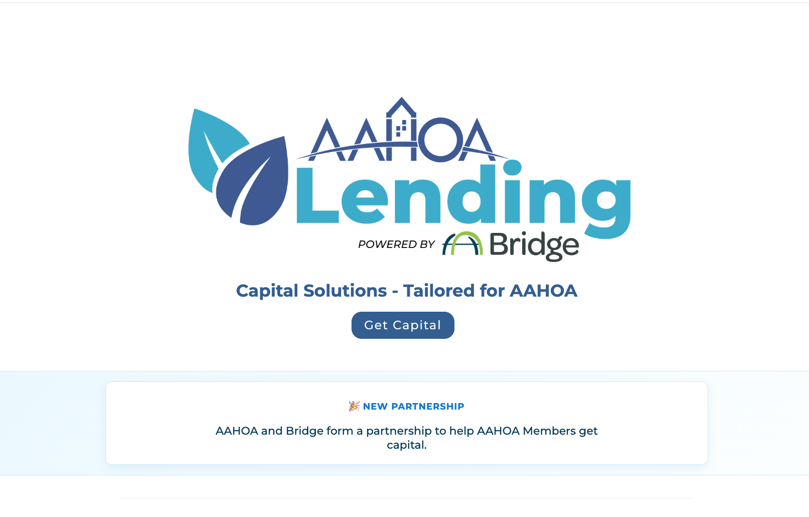 AAHOA Lending powered by Bridge