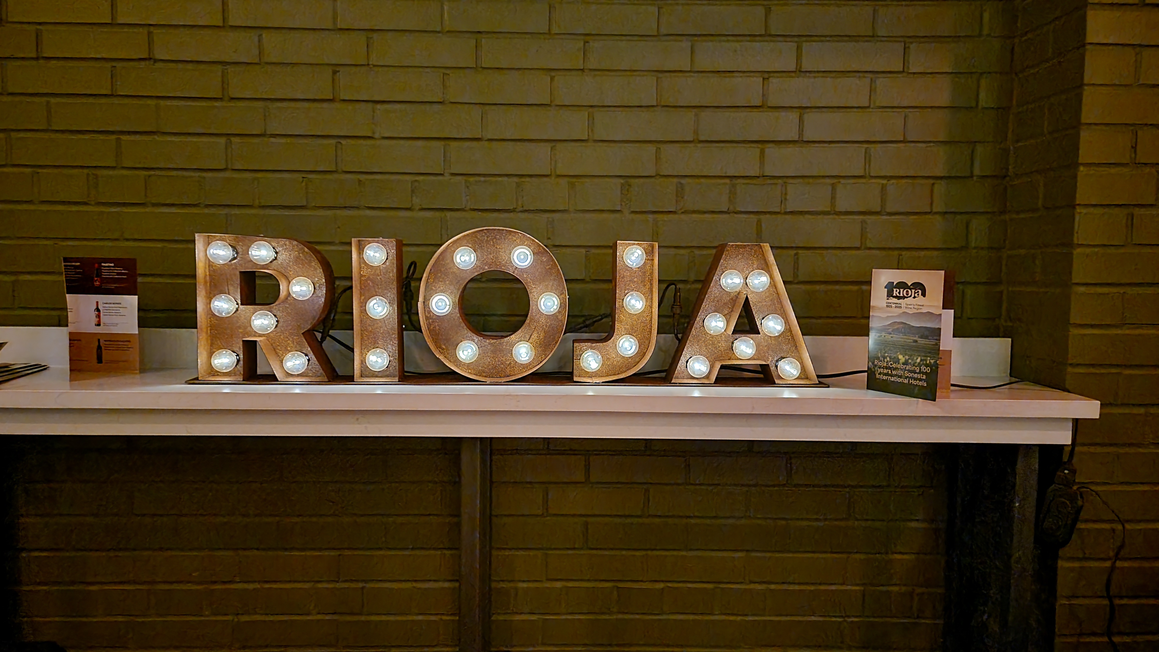 Rioja sign at the inaugural Sonesta Hotels Global Table event