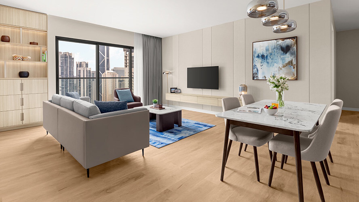 Three-Bedroom Apartment Living  DiningMarriott Executive Apartments Kuala Lumpur