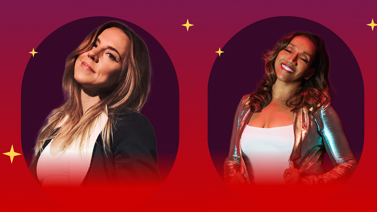 Melanie C left and Kathy Sledge