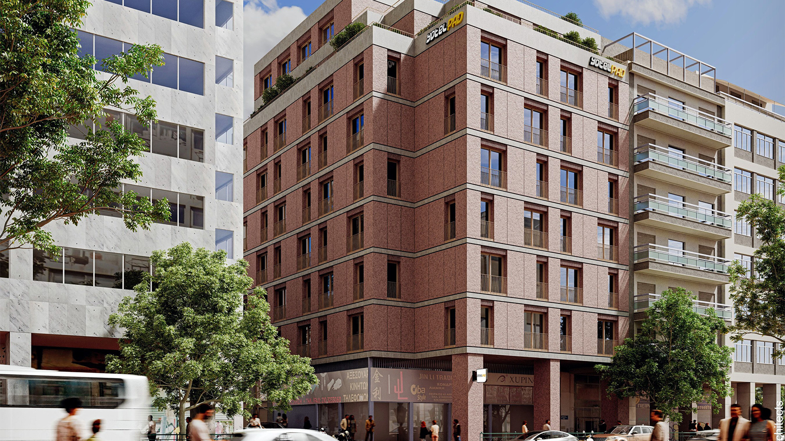 YOTELPAD Athens CGI