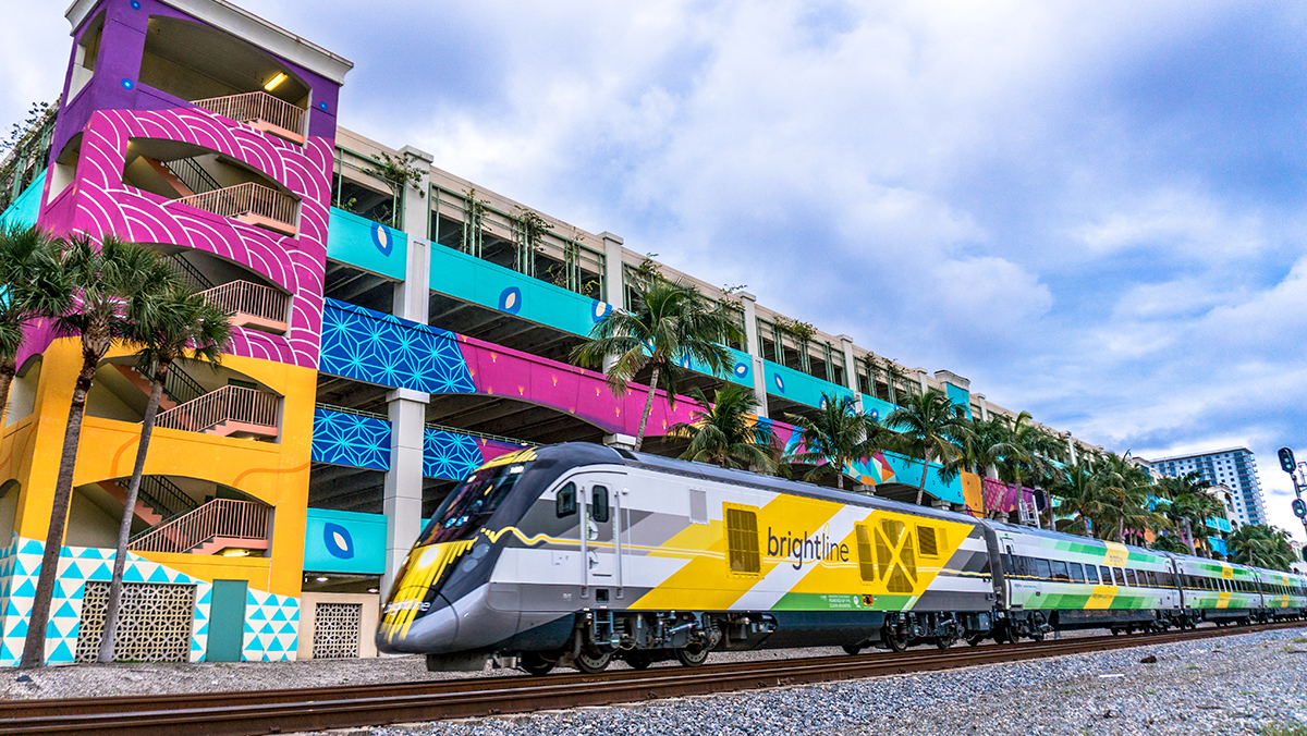 Brightline train in West Palm Beach