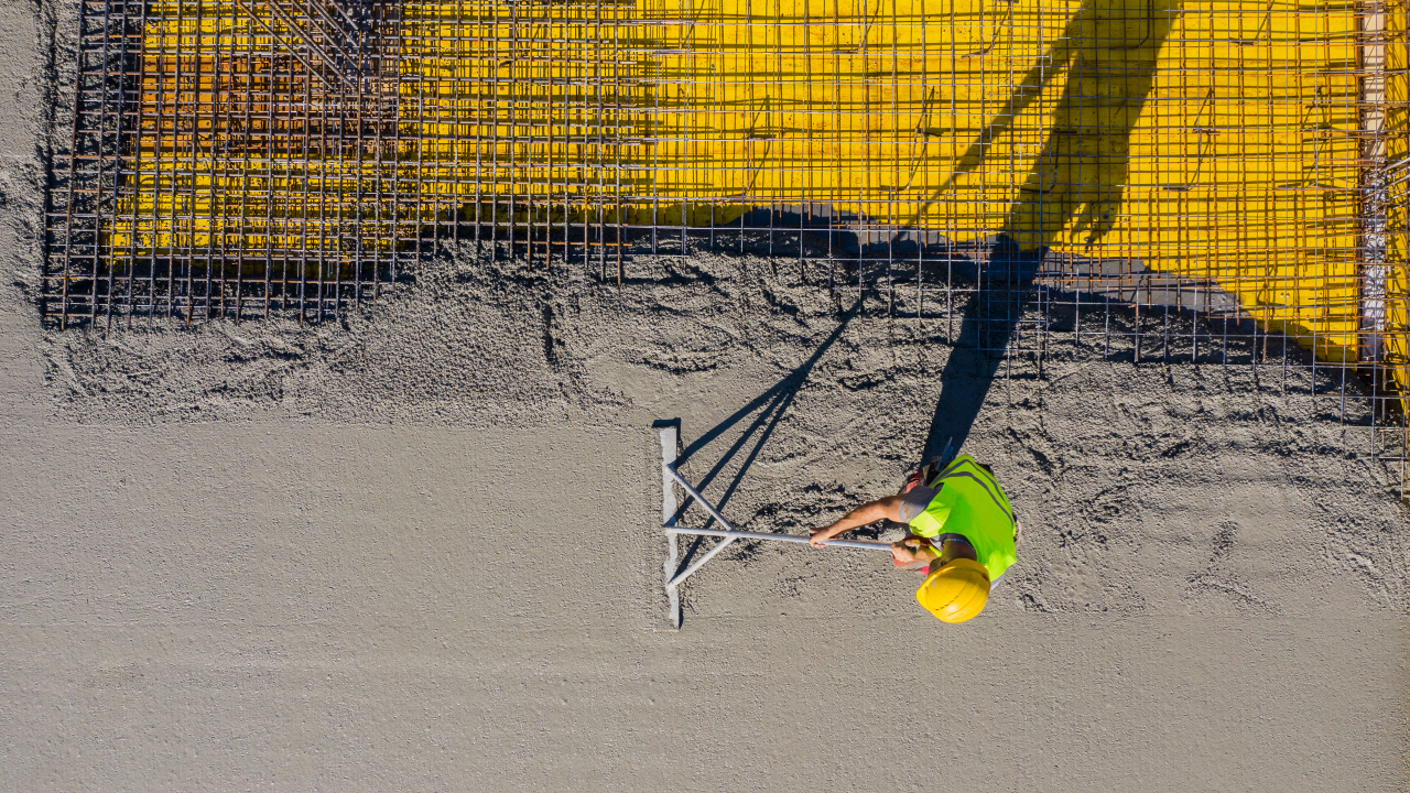 Concreting on a construction site