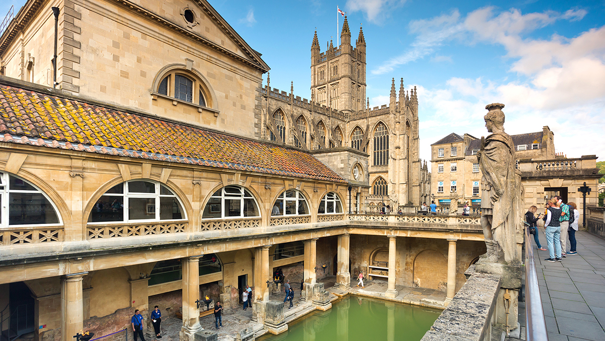 The ancient Roman spa in Bath England
