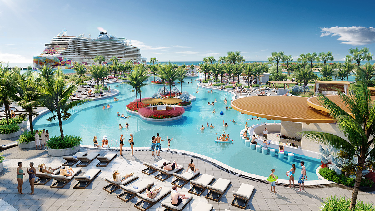 Great Stirrup Cay Pool Area with Norwegian Aqua