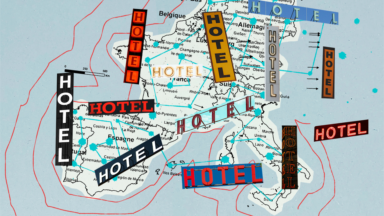 Hotel map of Europe