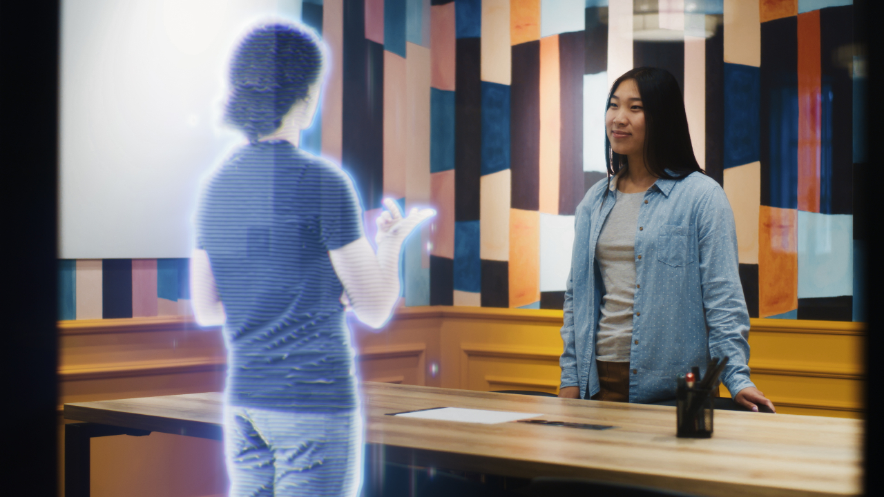 Talking to a hologram
