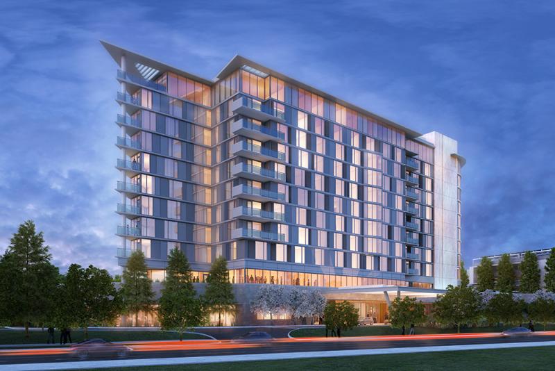 The property was developed by Ensemble Real Estate Investments and AECOM Capital and is operated by Sage Hospitality