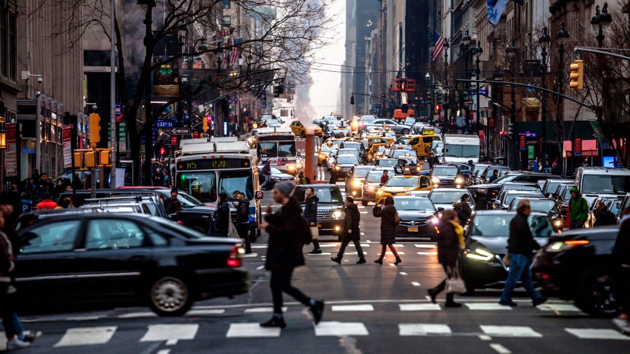 Busy New York Street