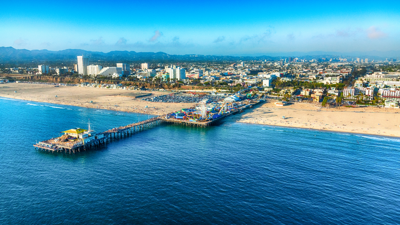 The pier in the city of Santa Monica California