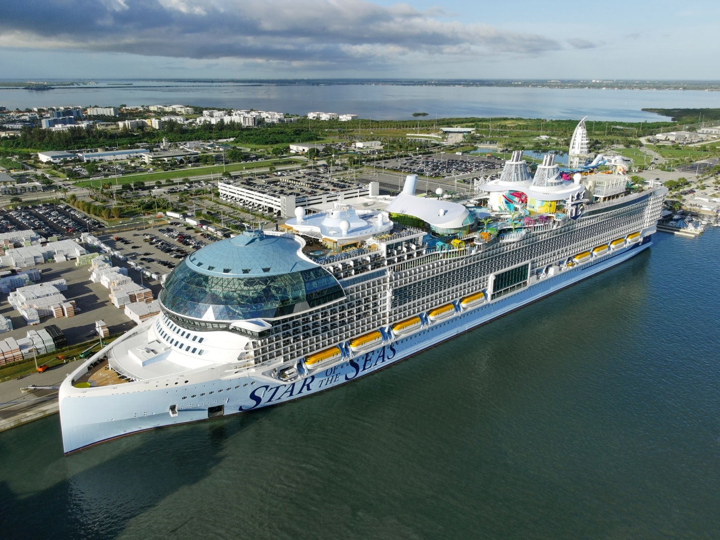 Star of the Seas an Icon-class ship arrives at Port Canaveral FL