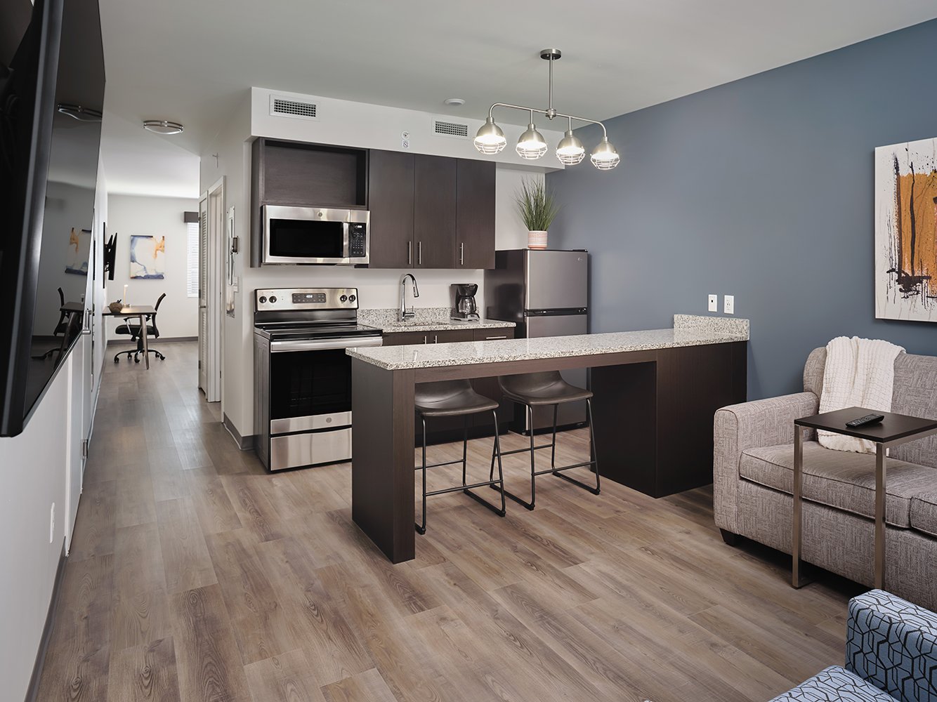StayAPT Suites apartment kitchen view