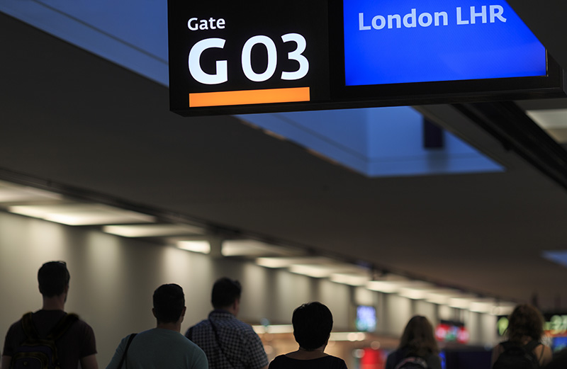 Sign at London Heathrow Airport