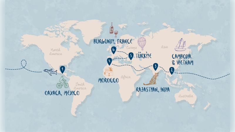 Butterfield & Robinson_Around the World in 60 Days_Map