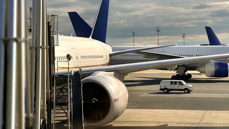 Airplanes at gates