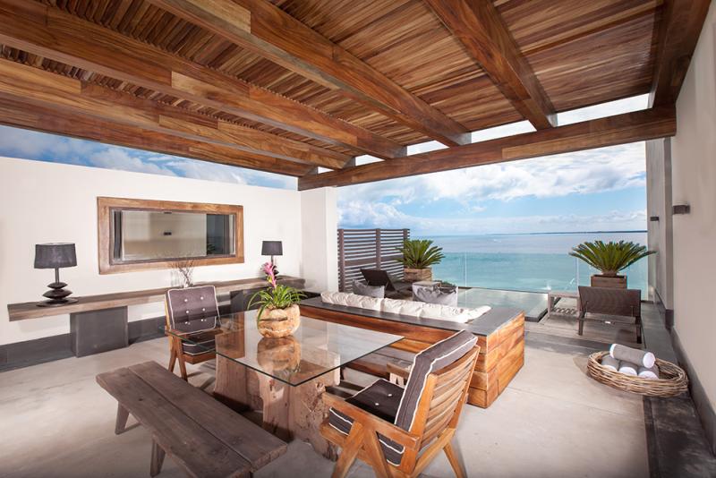 image of a large luxury suite with ocean view