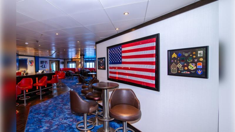 Newly added Heroes Tribute Bar & Lounge on Carnival Miracle