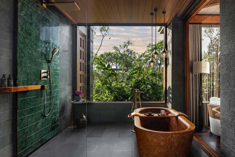 A guest bathroom at Regent Bali Canggu